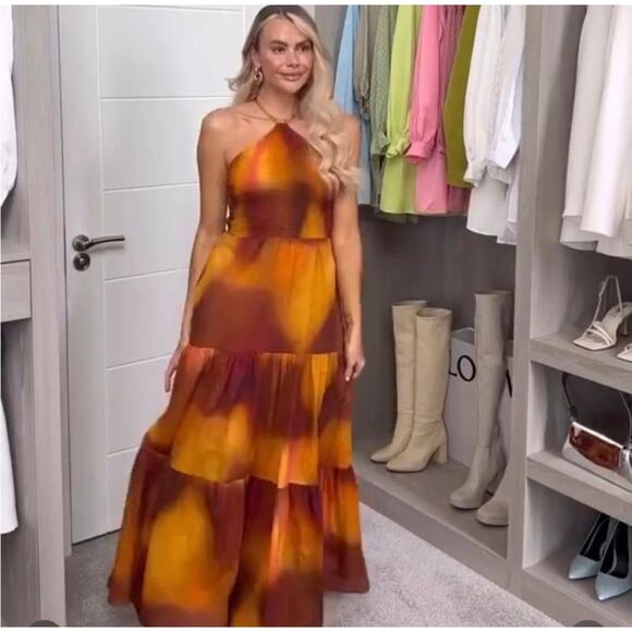 ZARA BLOGGER FAVORITE TIE DYE PRINTED DRESS - Picture 3 of 9